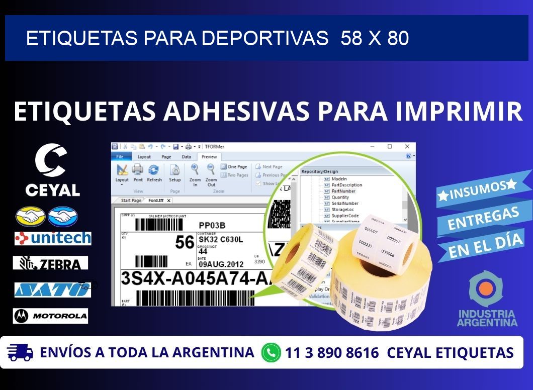 ETIQUETAS PARA DEPORTIVAS 58 x 80