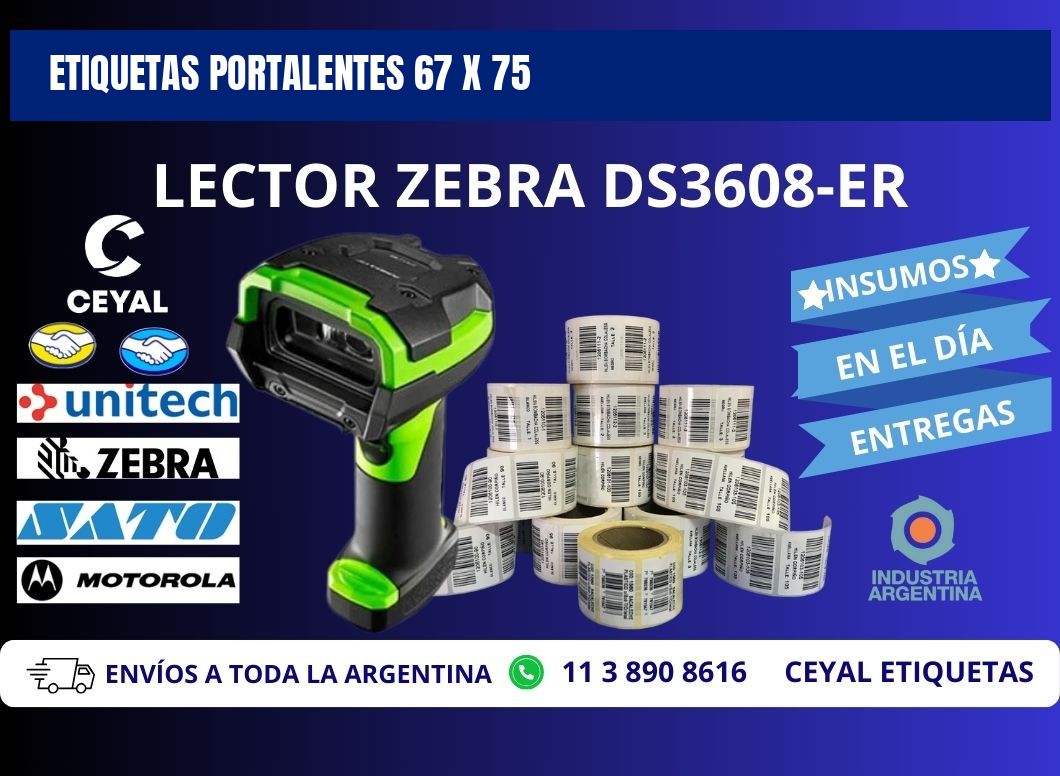 ETIQUETAS PORTALENTES 67 x 75