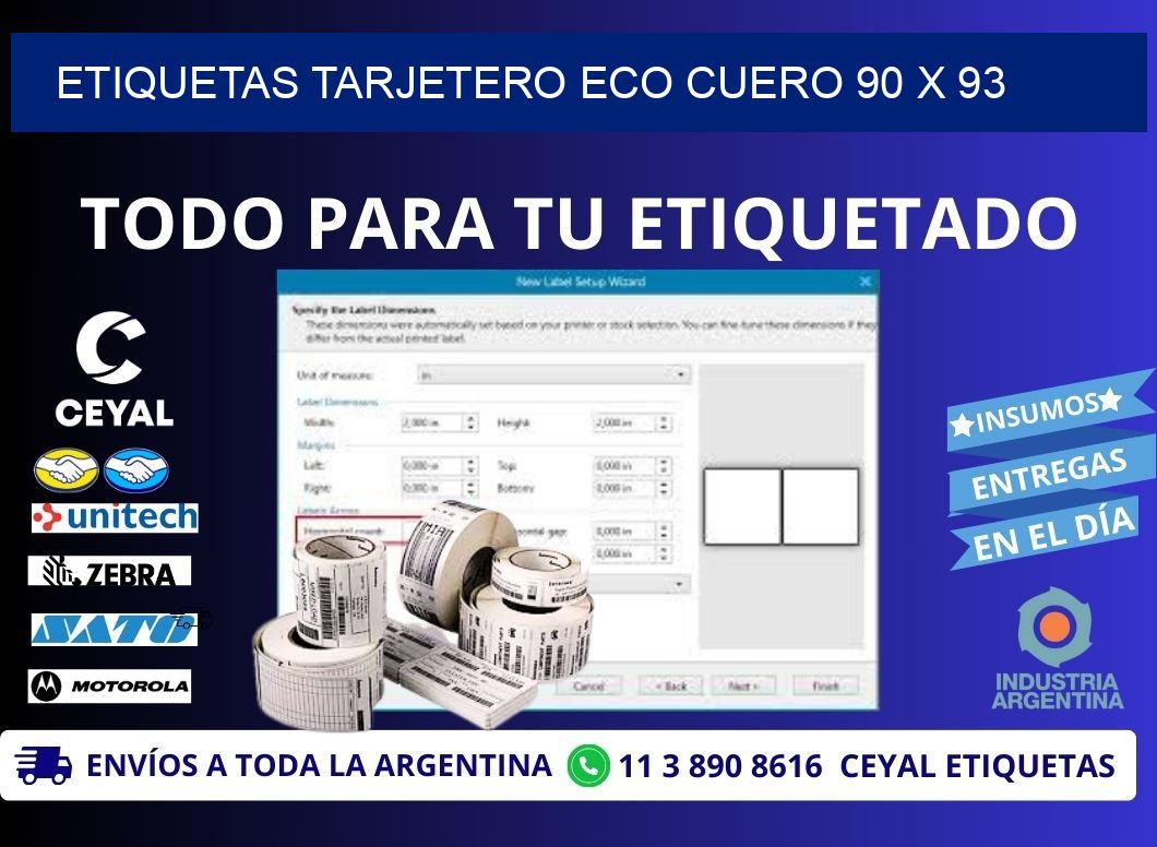 ETIQUETAS TARJETERO ECO CUERO 90 x 93