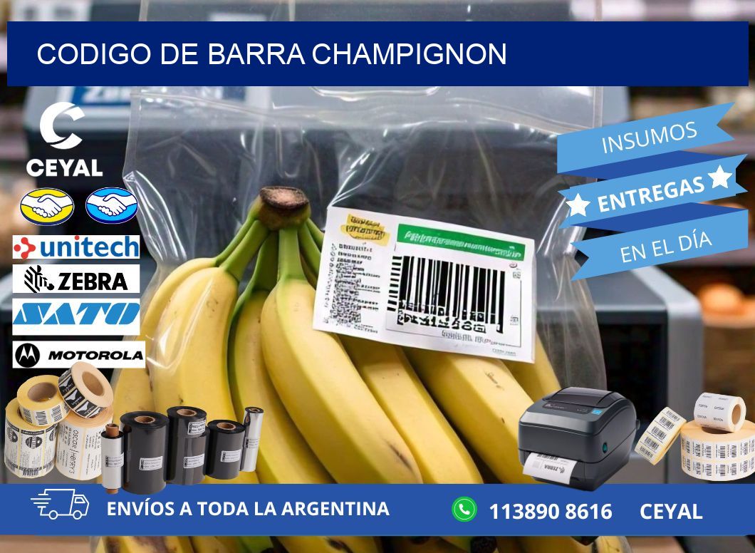 codigo de barra CHAMPIGNON