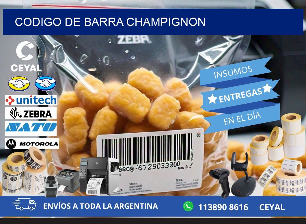 codigo de barra CHAMPIGNON