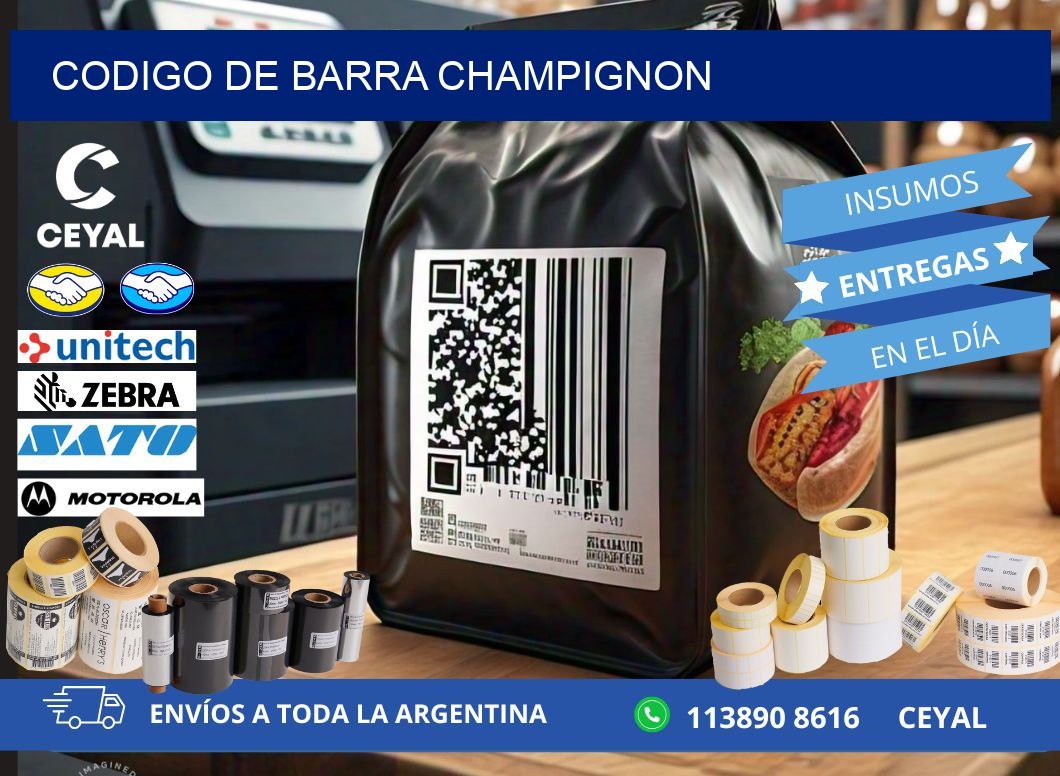 codigo de barra CHAMPIGNON