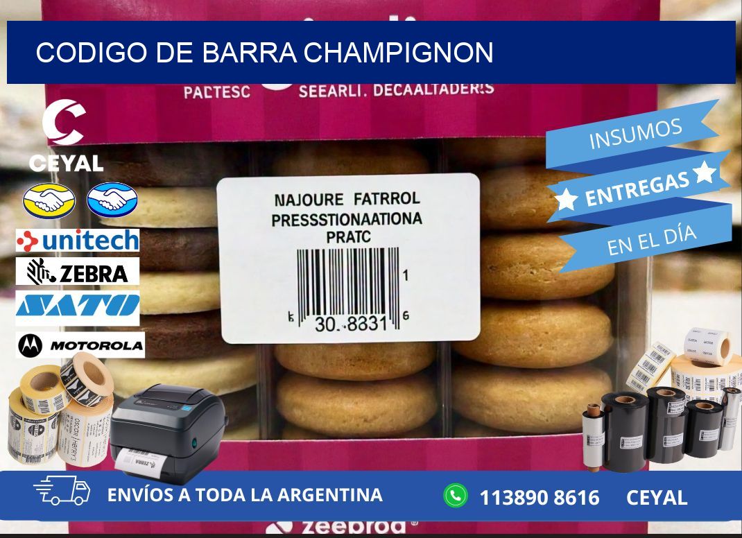 codigo de barra CHAMPIGNON