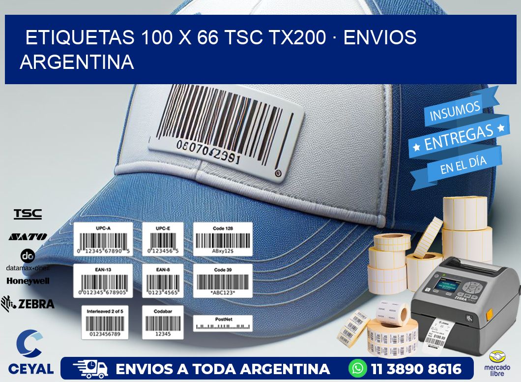 ETIQUETAS 100 x 66 TSC TX200 · ENVIOS ARGENTINA