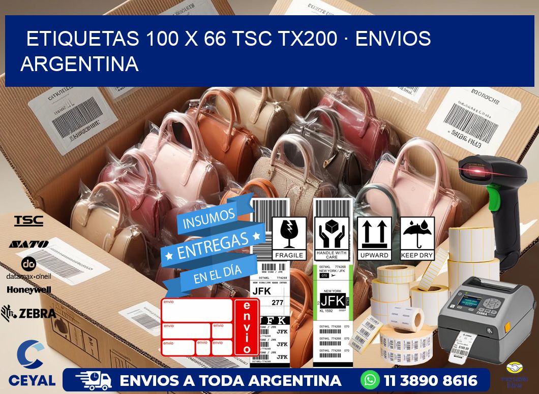ETIQUETAS 100 x 66 TSC TX200 · ENVIOS ARGENTINA