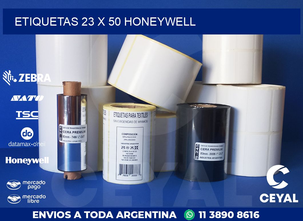 ETIQUETAS 23 x 50 HONEYWELL