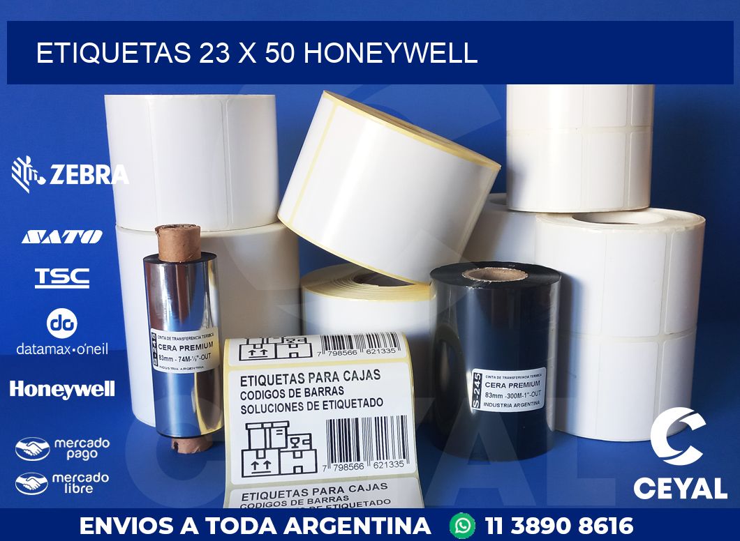 ETIQUETAS 23 x 50 HONEYWELL