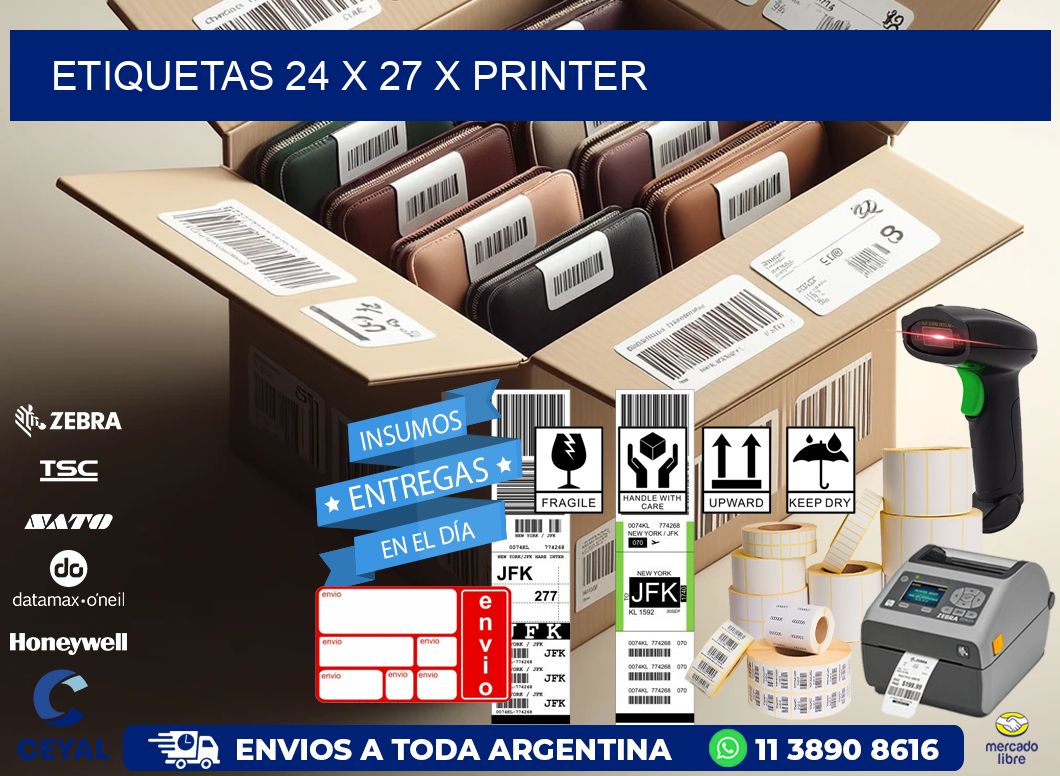 ETIQUETAS 24 x 27 X PRINTER