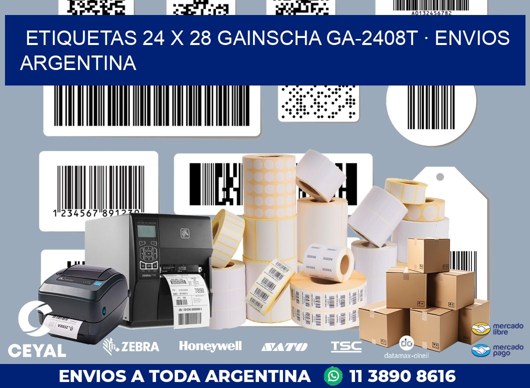 ETIQUETAS 24 x 28 GAINSCHA GA-2408T · ENVIOS ARGENTINA