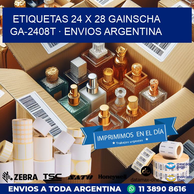 ETIQUETAS 24 x 28 GAINSCHA GA-2408T · ENVIOS ARGENTINA