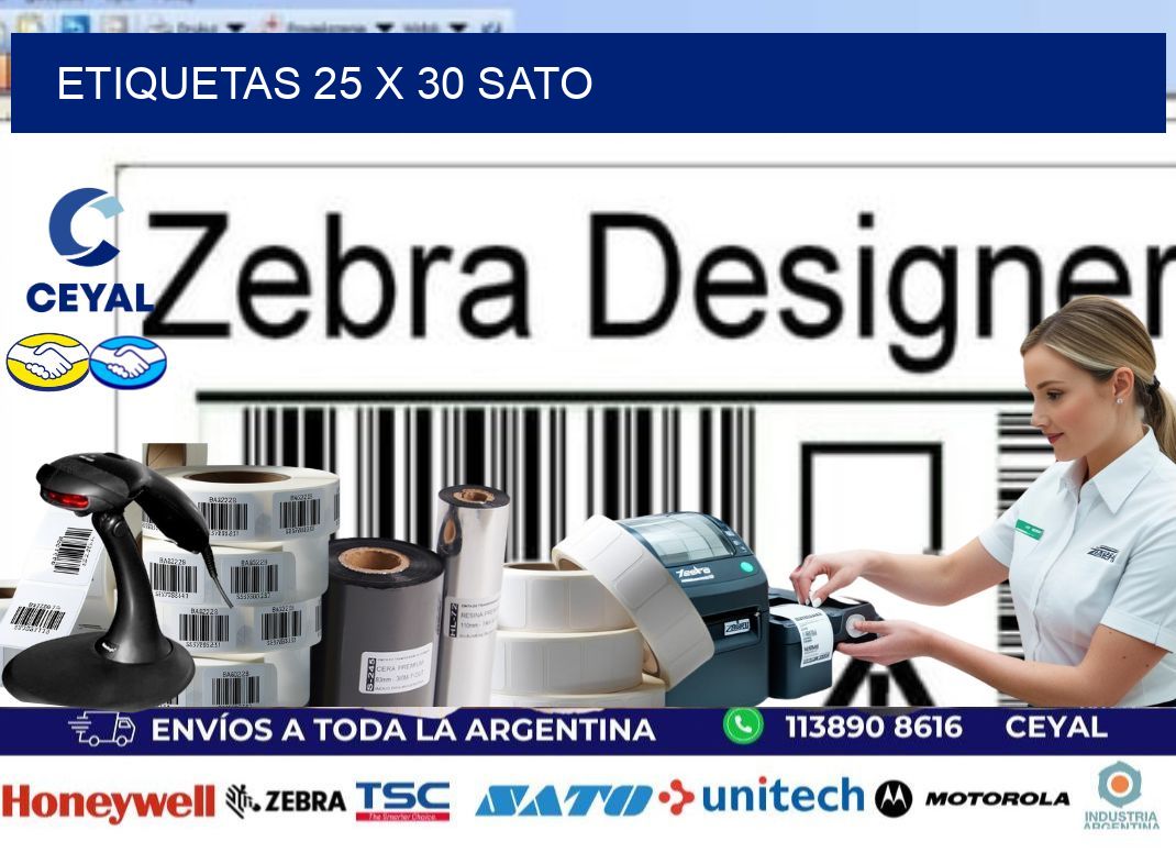 ETIQUETAS 25 x 30 SATO