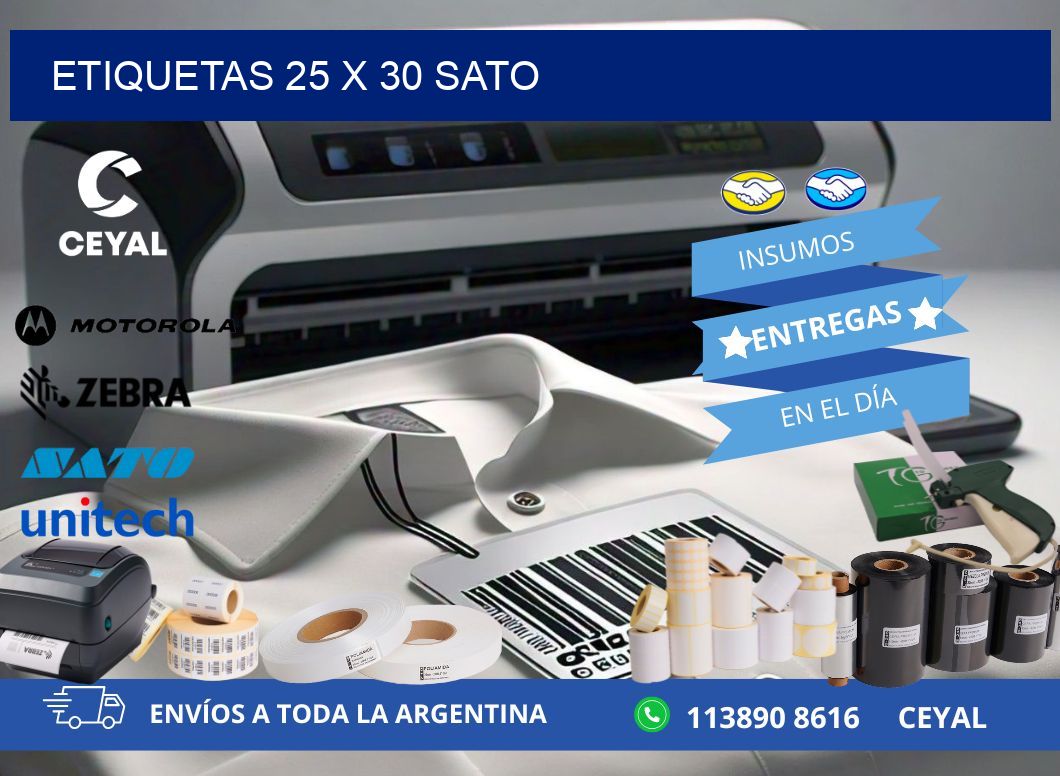 ETIQUETAS 25 x 30 SATO