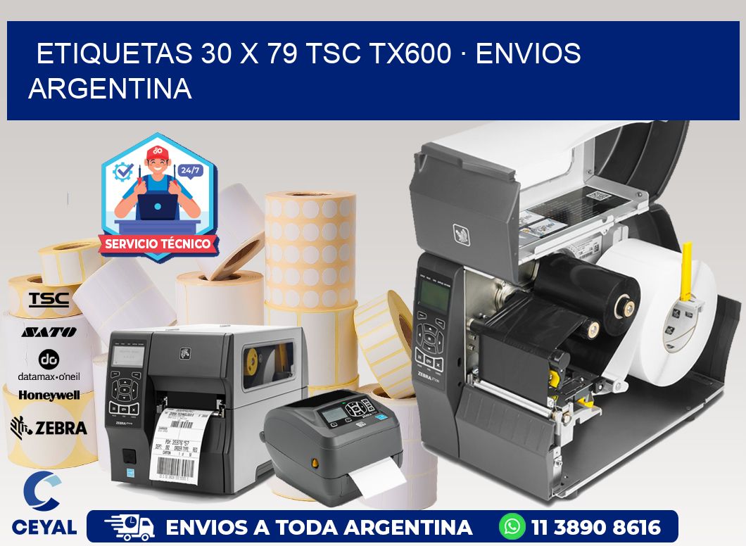 ETIQUETAS 30 x 79 TSC TX600 · ENVIOS ARGENTINA