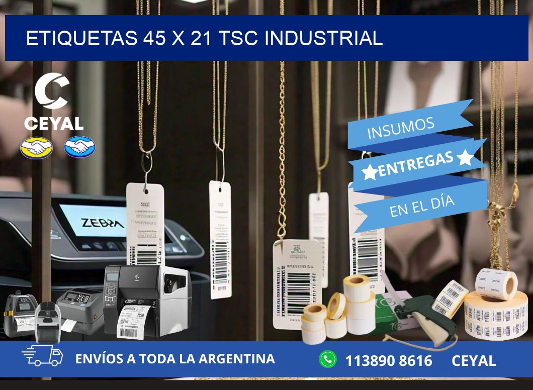 ETIQUETAS 45 x 21 TSC INDUSTRIAL