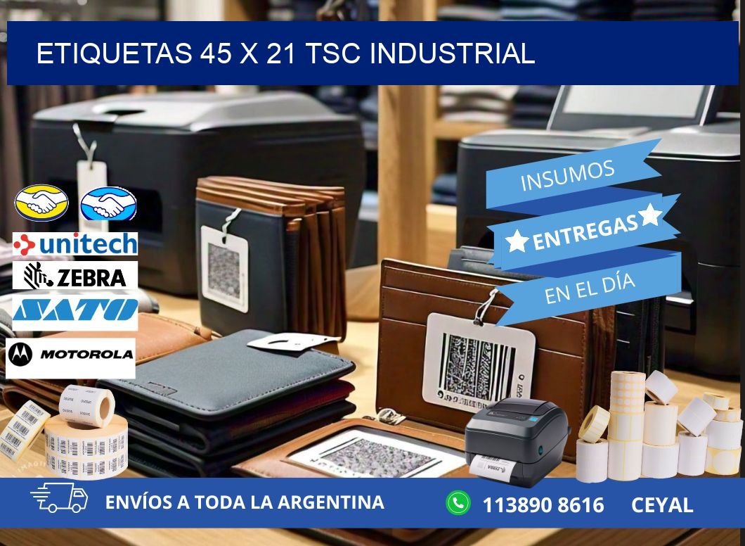 ETIQUETAS 45 x 21 TSC INDUSTRIAL