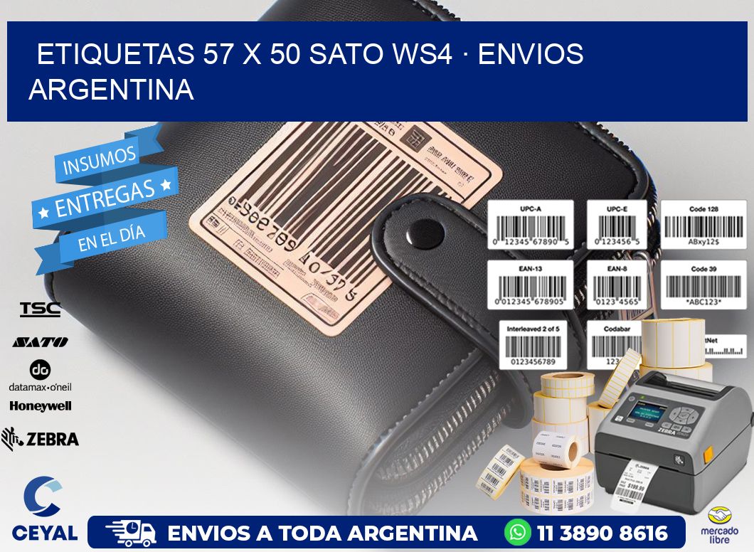 ETIQUETAS 57 x 50 SATO WS4 · ENVIOS ARGENTINA