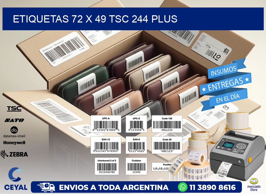 ETIQUETAS 72 x 49 TSC 244 PLUS
