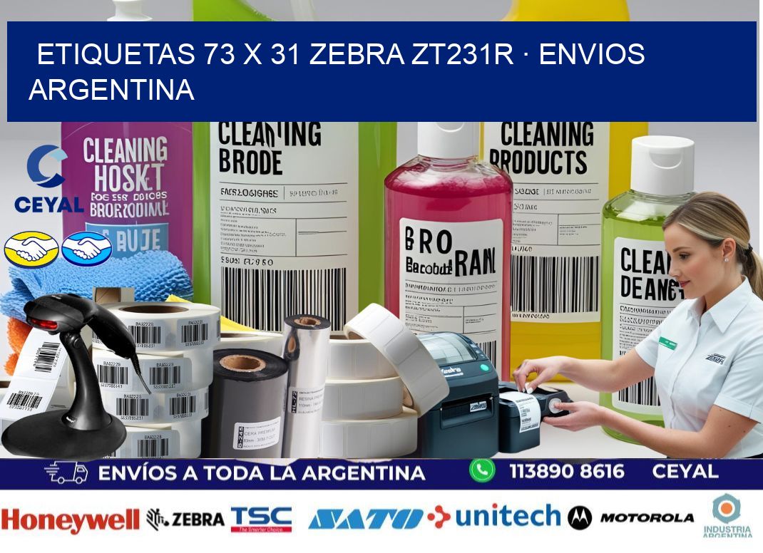 ETIQUETAS 73 x 31 ZEBRA ZT231R · ENVIOS ARGENTINA