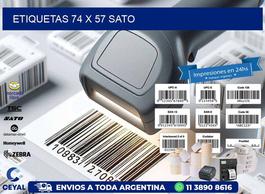 ETIQUETAS 74 x 57 SATO