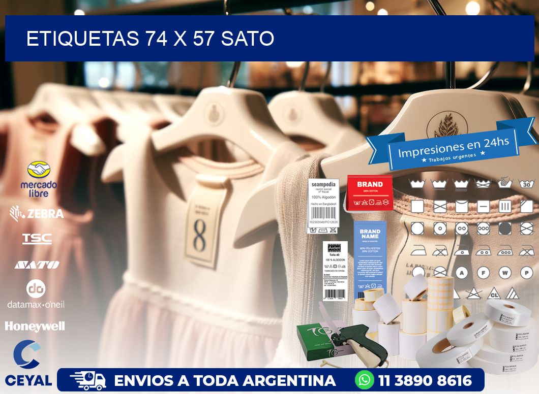 ETIQUETAS 74 x 57 SATO