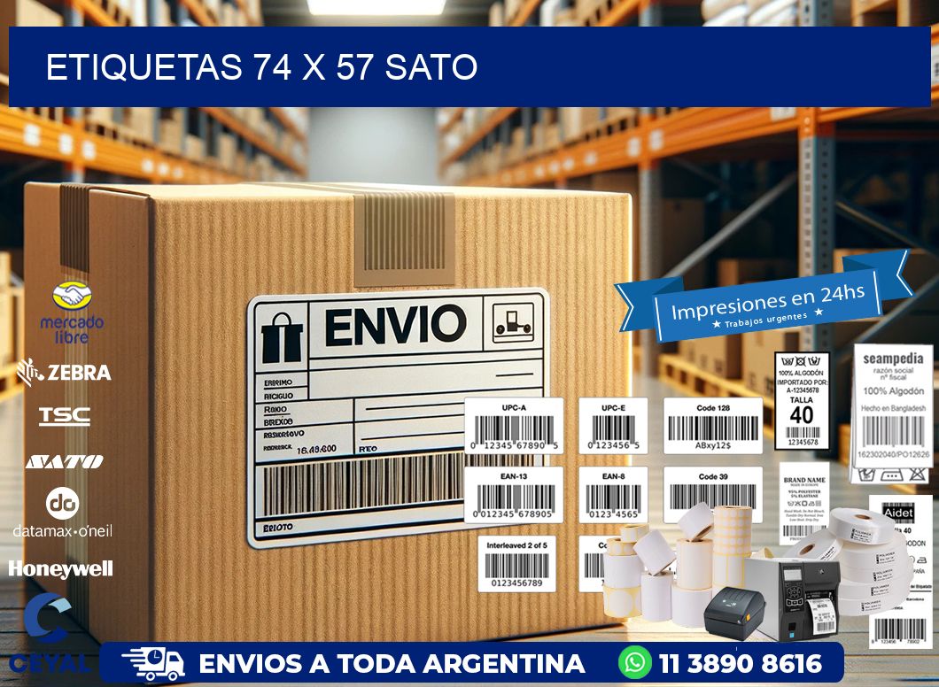 ETIQUETAS 74 x 57 SATO
