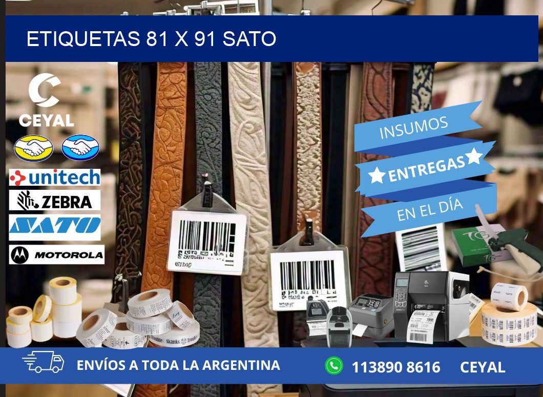 ETIQUETAS 81 x 91 SATO