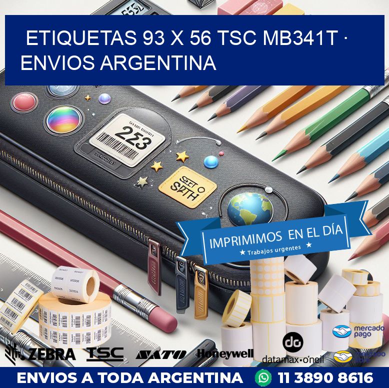 ETIQUETAS 93 x 56 TSC MB341T · ENVIOS ARGENTINA