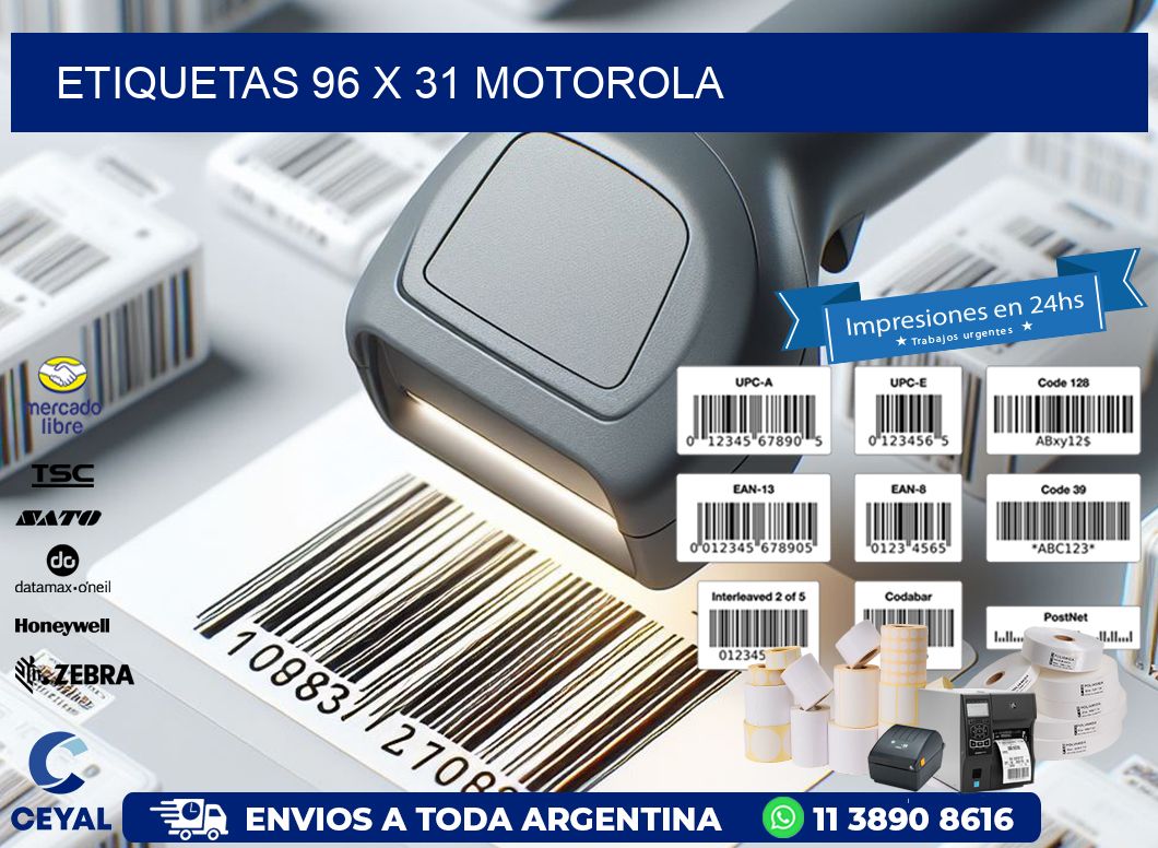 ETIQUETAS 96 x 31 MOTOROLA
