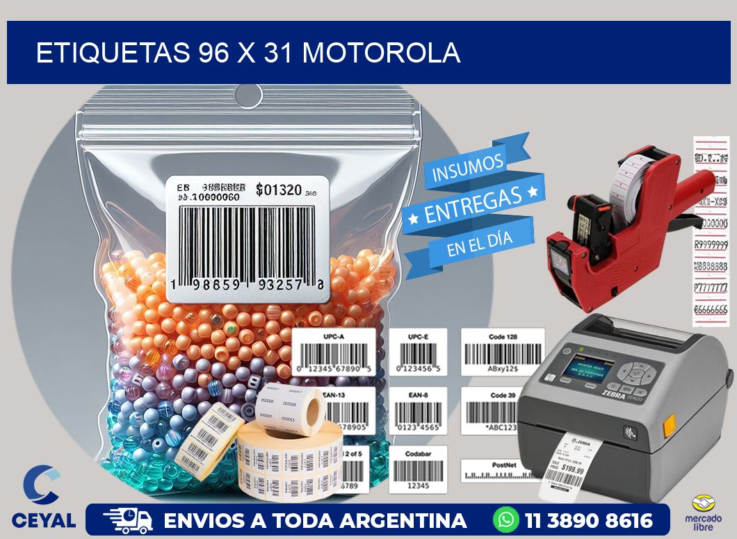 ETIQUETAS 96 x 31 MOTOROLA