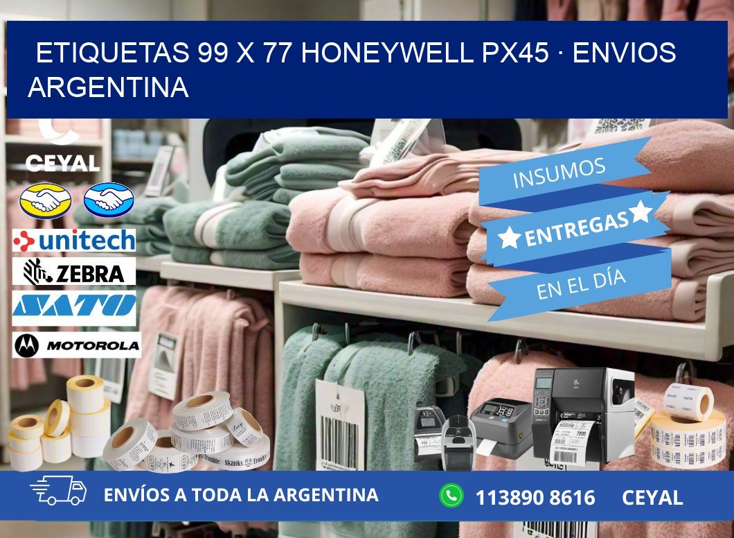 ETIQUETAS 99 x 77 HONEYWELL PX45 · ENVIOS ARGENTINA