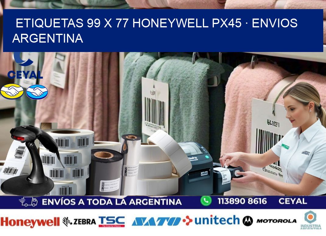 ETIQUETAS 99 x 77 HONEYWELL PX45 · ENVIOS ARGENTINA