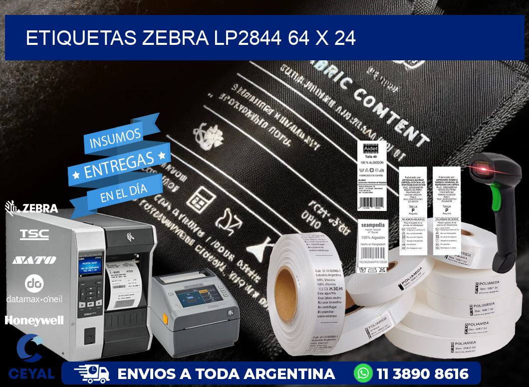 ETIQUETAS Zebra LP2844 64 x 24