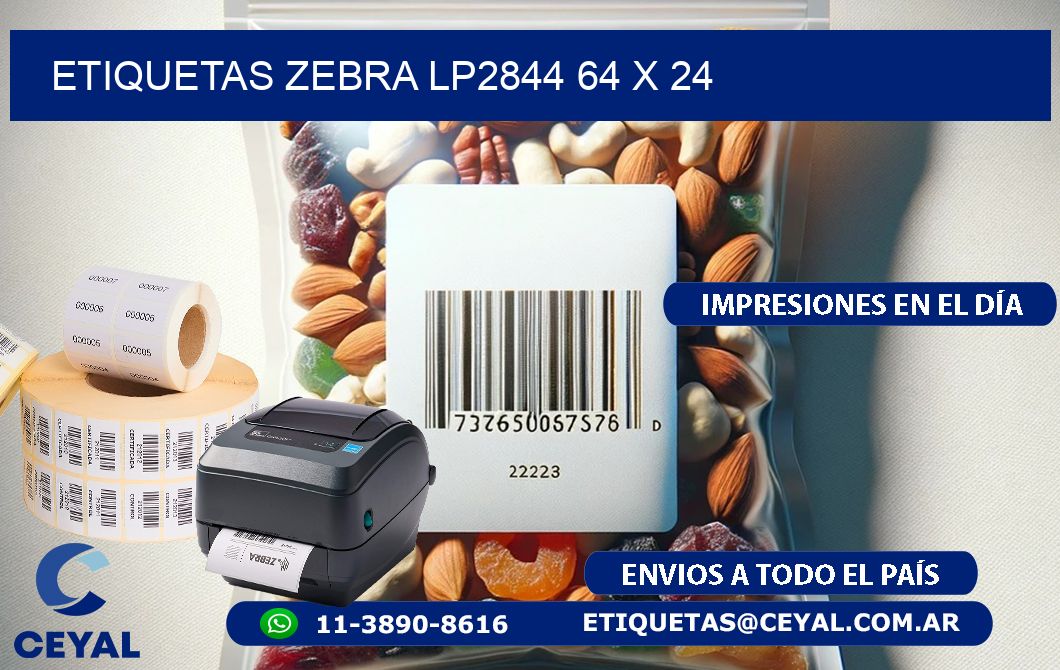 ETIQUETAS Zebra LP2844 64 x 24