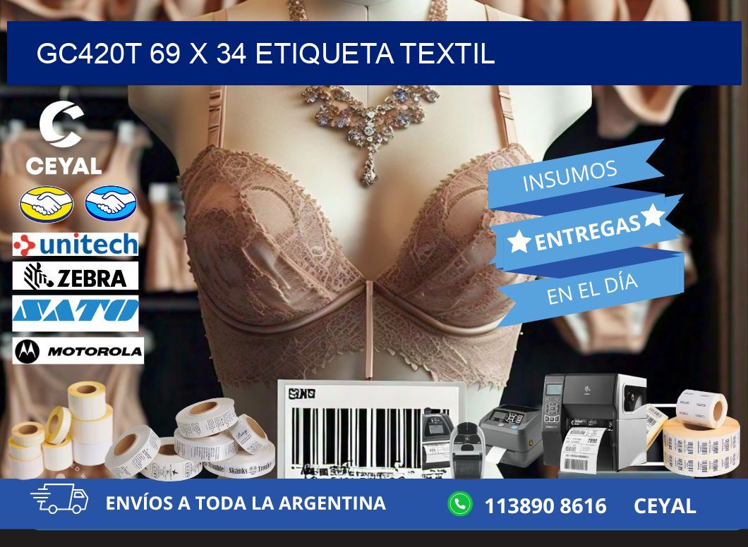 GC420T 69 x 34 ETIQUETA TEXTIL