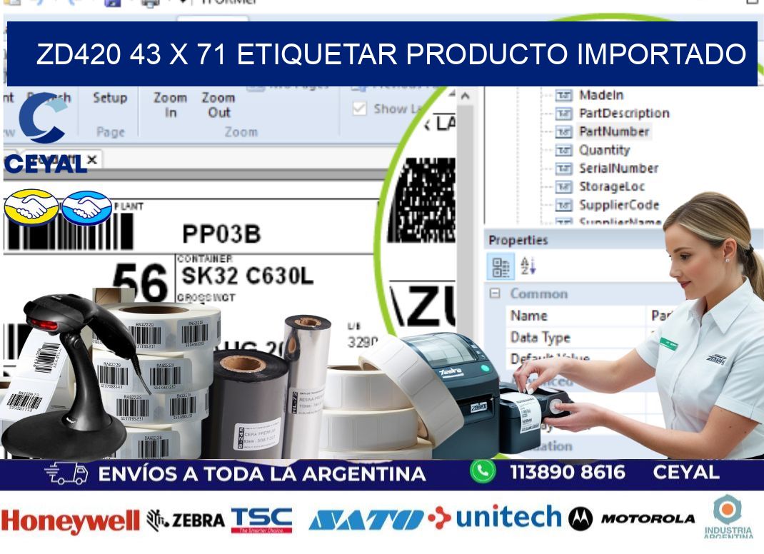 ZD420 43 x 71 ETIQUETAR PRODUCTO IMPORTADO