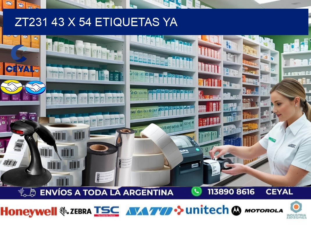 ZT231 43 x 54 ETIQUETAS YA