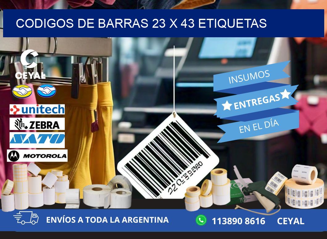 codigos de barras 23 x 43 etiquetas