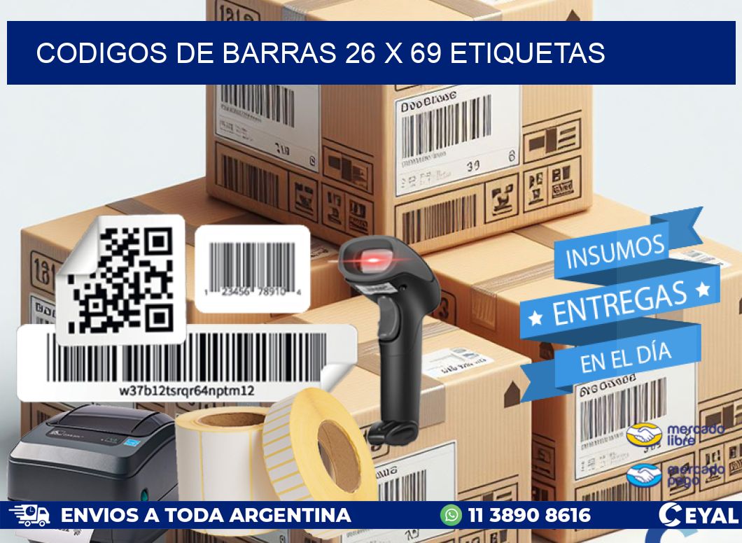codigos de barras 26 x 69 etiquetas