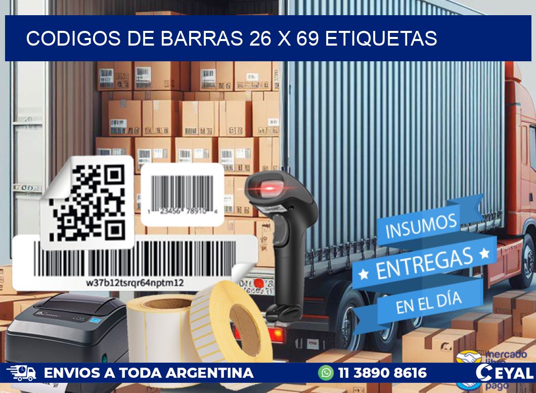 codigos de barras 26 x 69 etiquetas