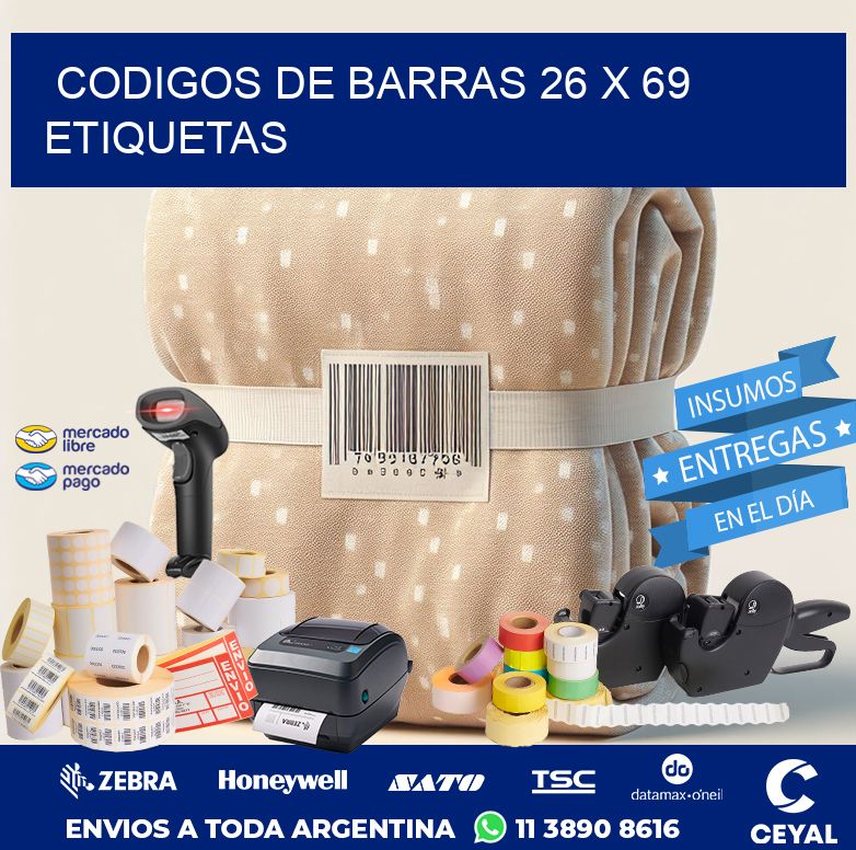 codigos de barras 26 x 69 etiquetas
