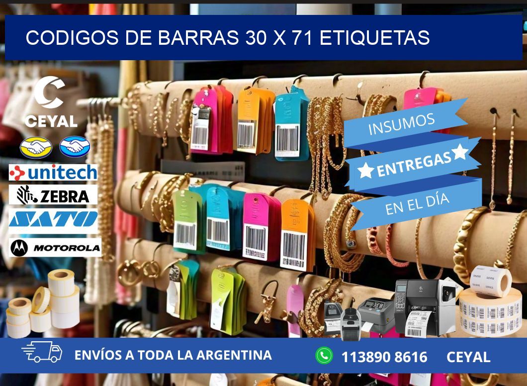 codigos de barras 30 x 71 etiquetas