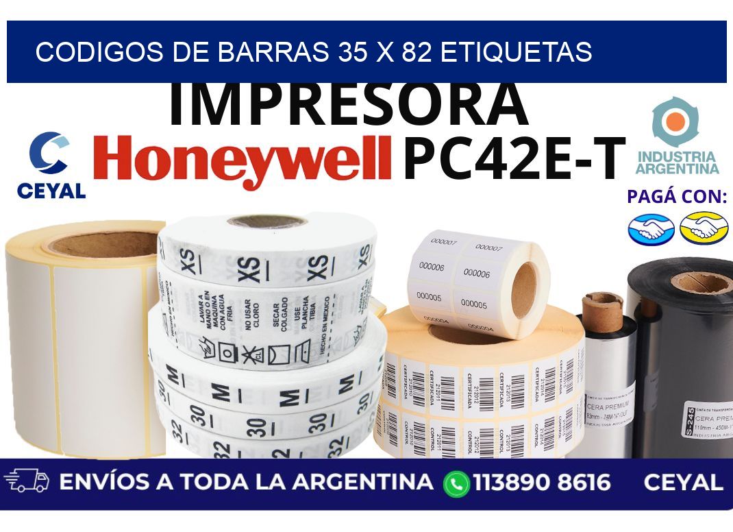 codigos de barras 35 x 82 etiquetas