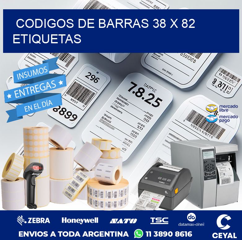 codigos de barras 38 x 82 etiquetas