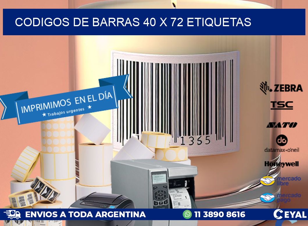 codigos de barras 40 x 72 etiquetas