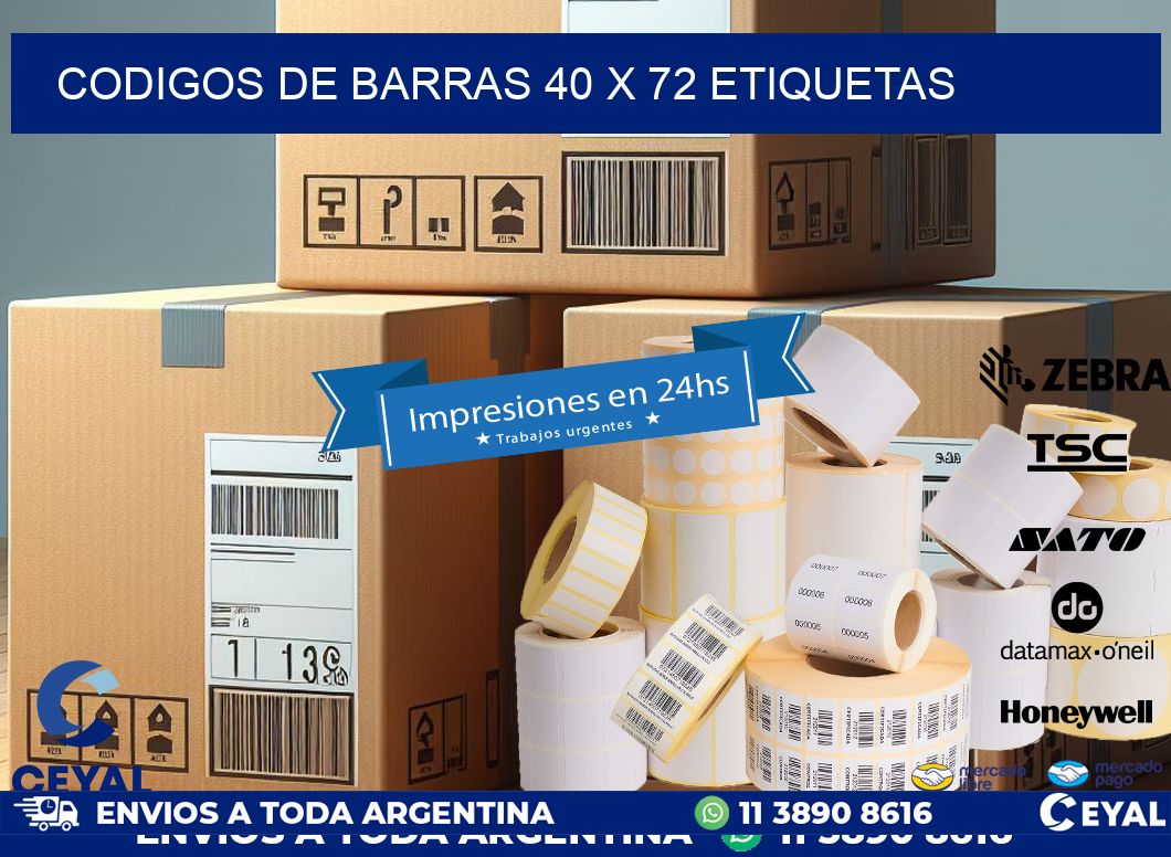 codigos de barras 40 x 72 etiquetas