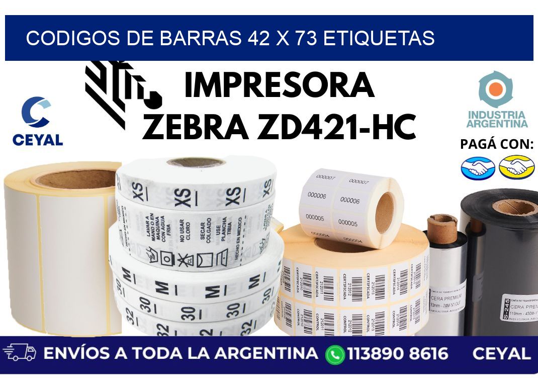 codigos de barras 42 x 73 etiquetas