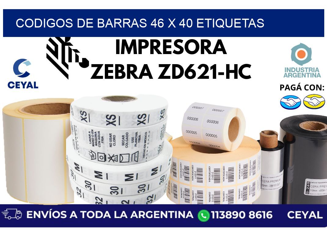 codigos de barras 46 x 40 etiquetas