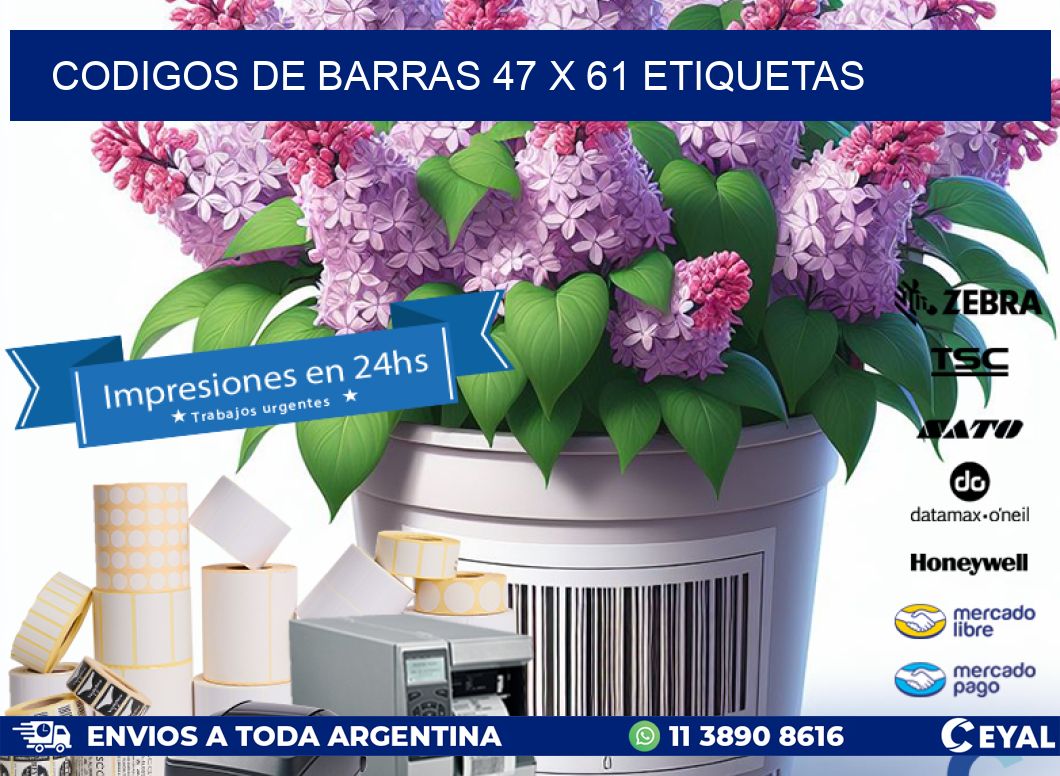 codigos de barras 47 x 61 etiquetas