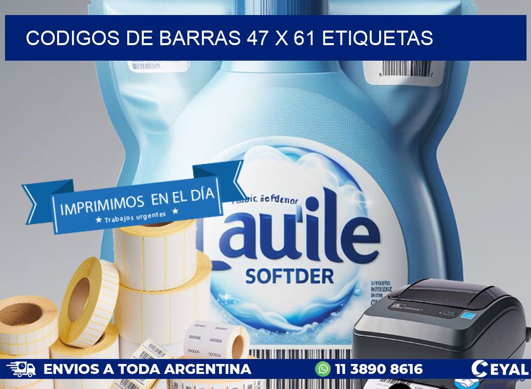 codigos de barras 47 x 61 etiquetas
