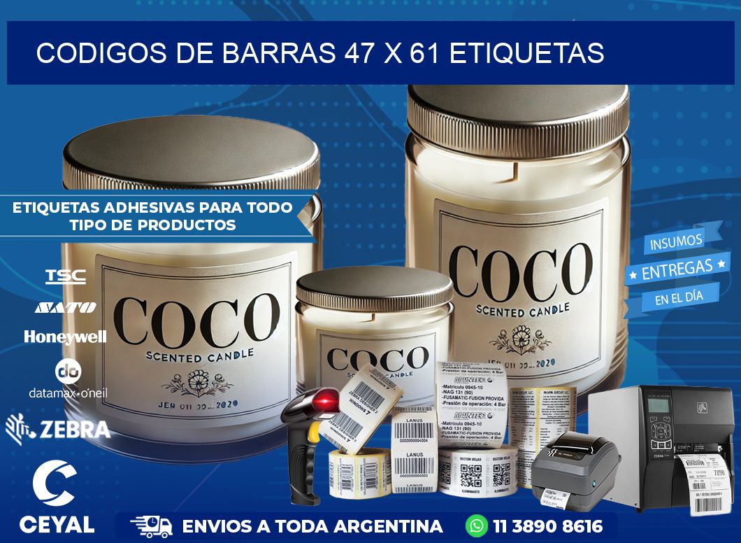 codigos de barras 47 x 61 etiquetas